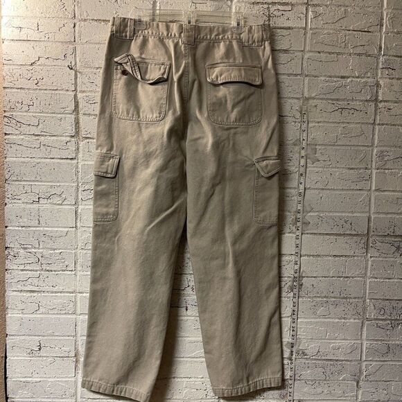 Cabela's Khaki canvas utility pants size 36ZR - Picture 7 of 11
